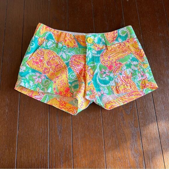 Lilly Pulitzer walsh shorts Pop goes the Lemur size 000 - Picture 1 of 6